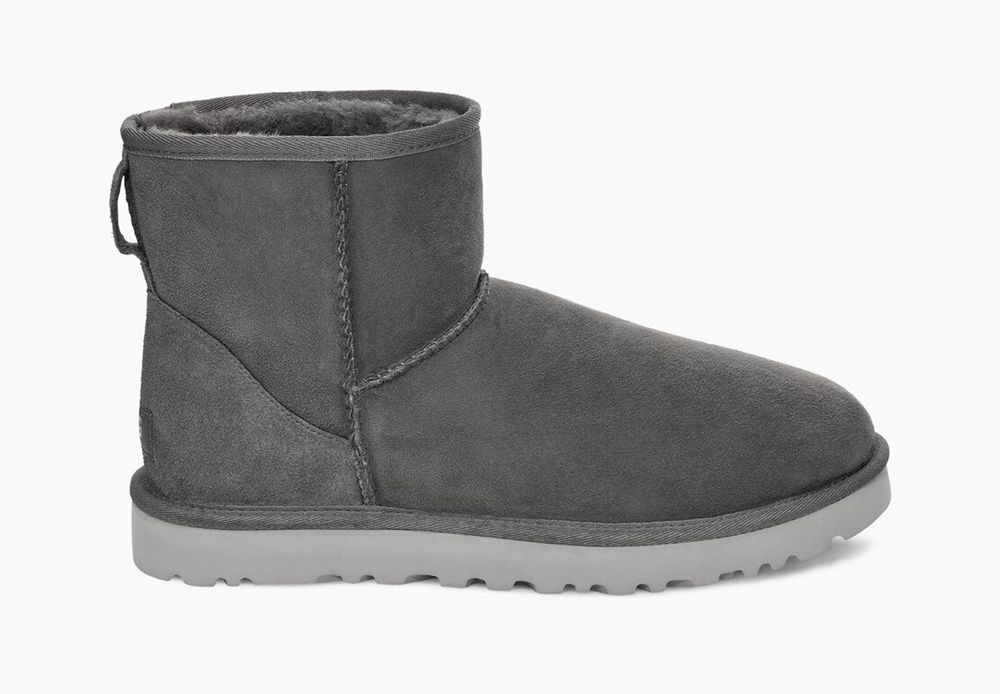 Ugg Classic Mini - Mens Mini Boots - Dark Grey - NZ (5379DUEVW)